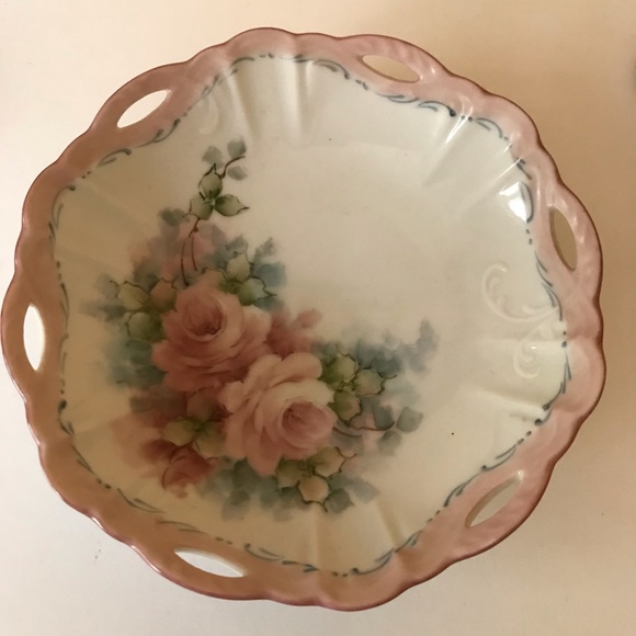 Hand Painted Signed Plate & Bowl 6” France - Picture 5 of 7